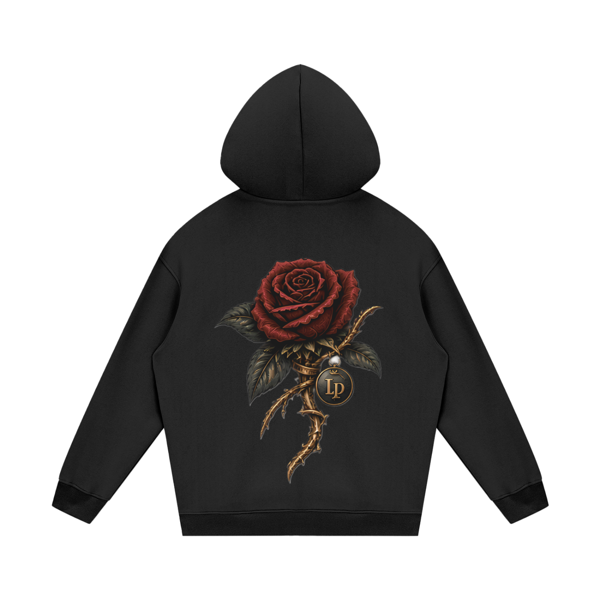 Crowned Rose Medallion Fleece Hoodie