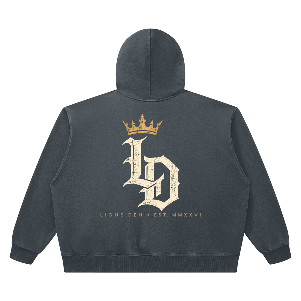 Crowned Gothic LD Heavyweight Vintage-Wash Hoodie