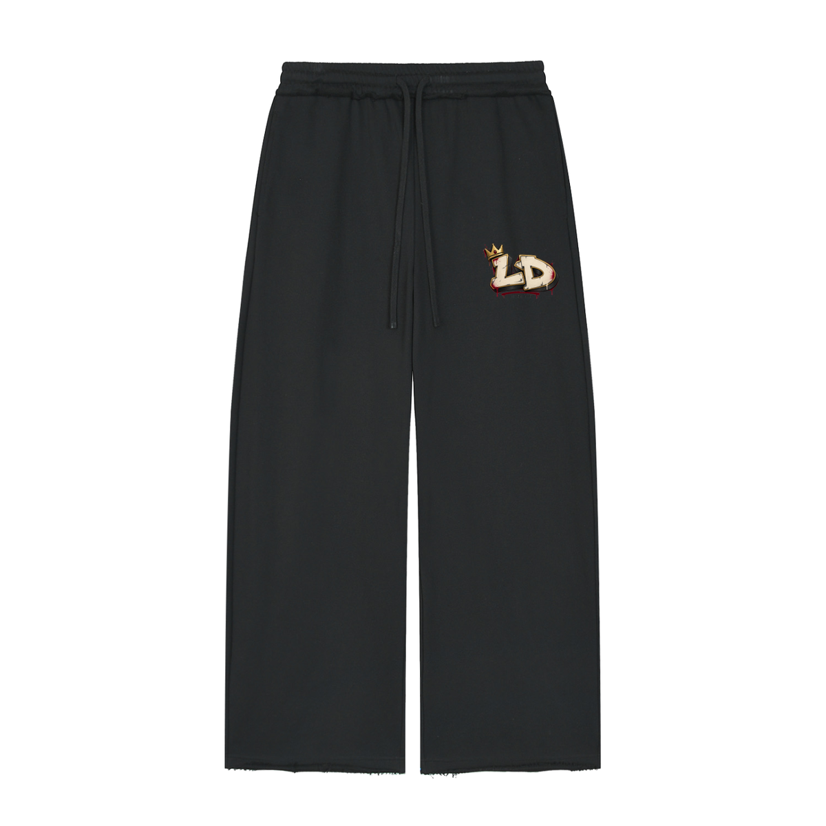 Women’s Wide Leg Raw Edge Sweatpants