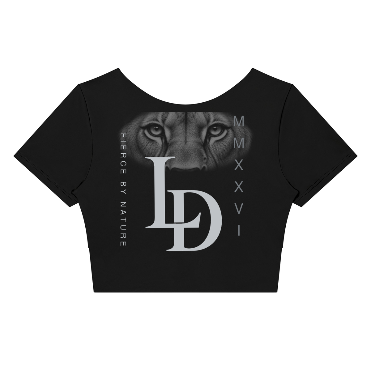 Fierce by Nature Lioness Paneled Crop Yoga Tee