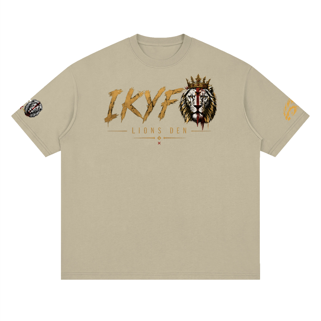 IKYF Lion Streetwear Drop-Shoulder Tee