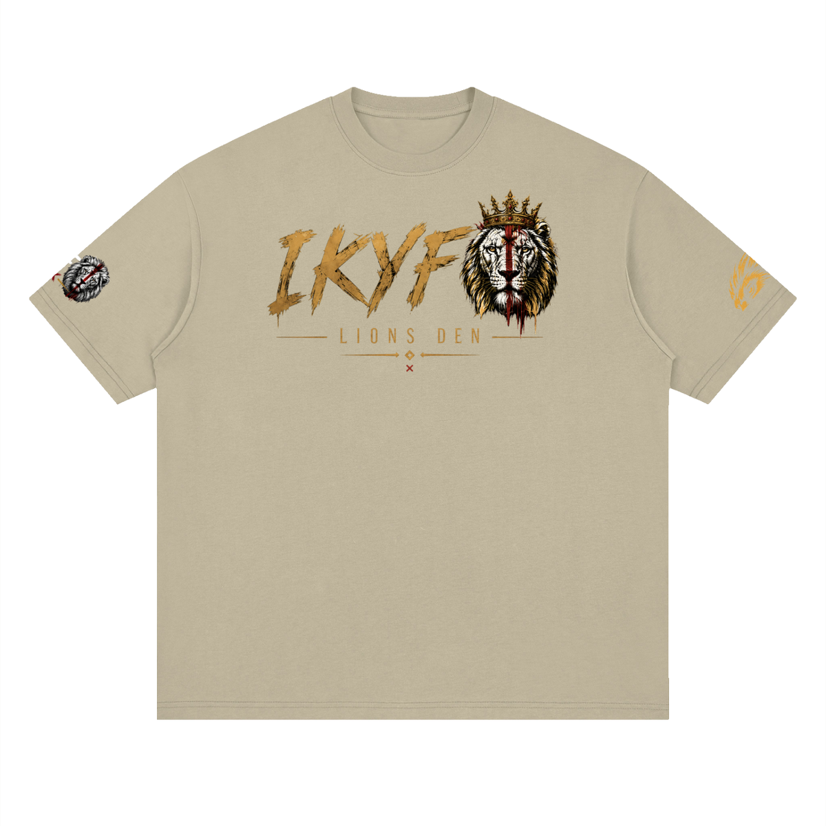 IKYF Lion Streetwear Drop-Shoulder Tee