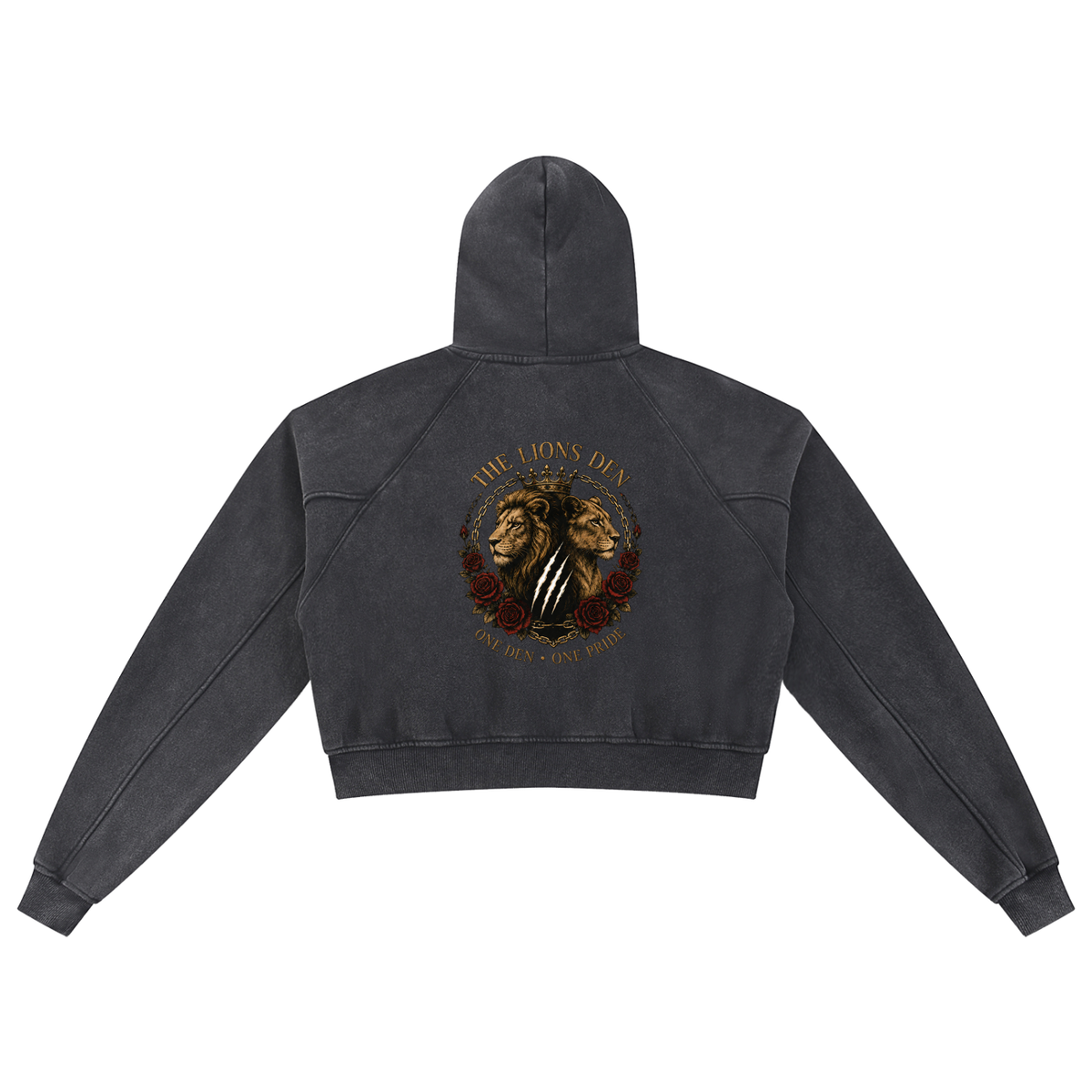 One Den, One Pride Snow-Washed Cropped Hoodie