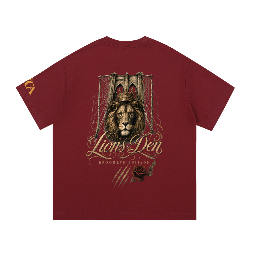 Caged Lion and Rose Essential Cotton Tee