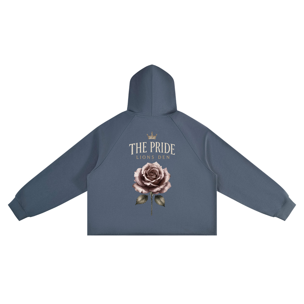 The Pride Rose Vintage-Wash Raw-Edge Hoodie