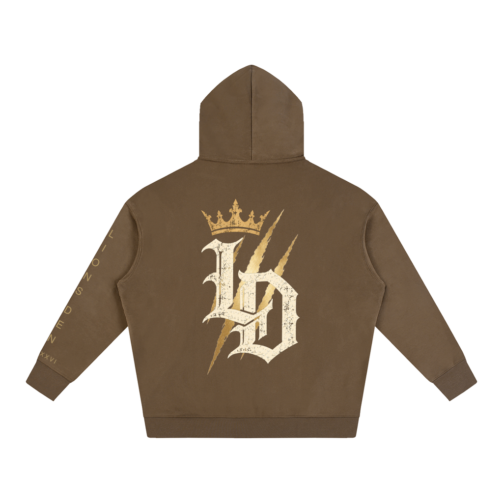 Crowned Gothic LD Oversized Fleece Hoodie