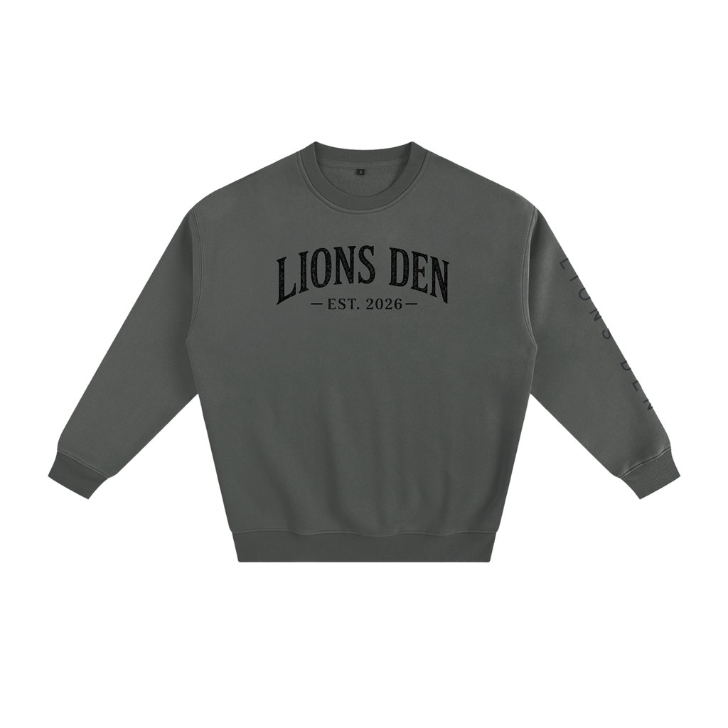 Lions Den EST. 2026 Monogram Fleece Crewneck