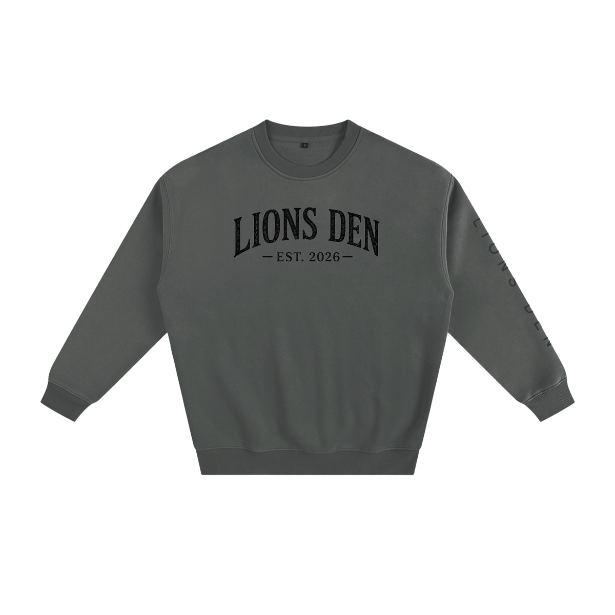 Lions Den EST. 2026 Monogram Fleece Crewneck