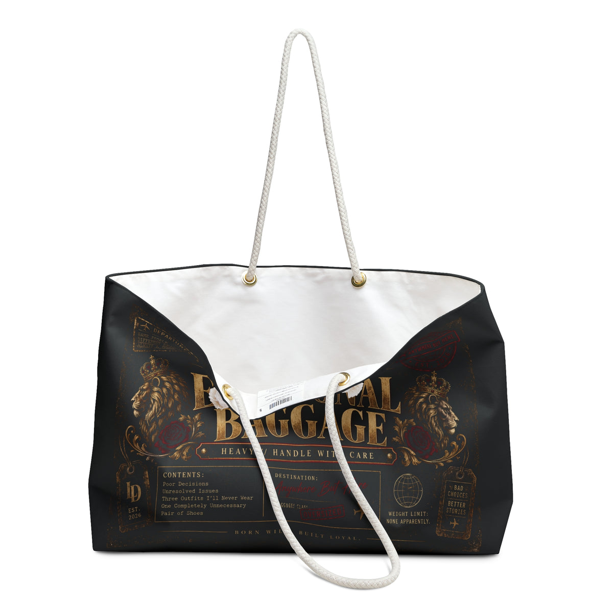Emotional Baggage Weekender Bag | Lions Den Travel Department