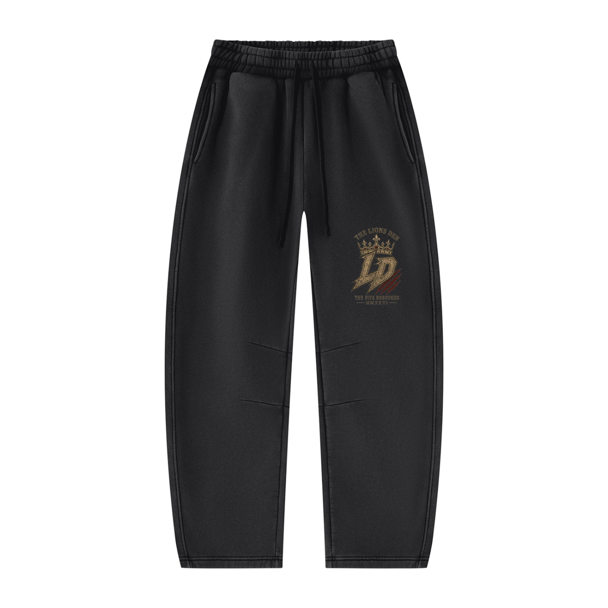 Five Boroughs Crowned LD Barrel-Leg Sweatpants