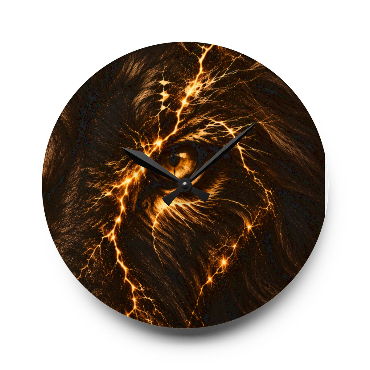 Lightning Lion Acrylic Wall Clock