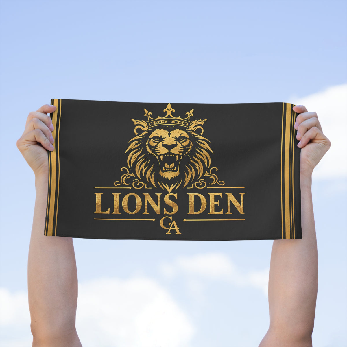 Crowned Lion Lions Den Gym Towel