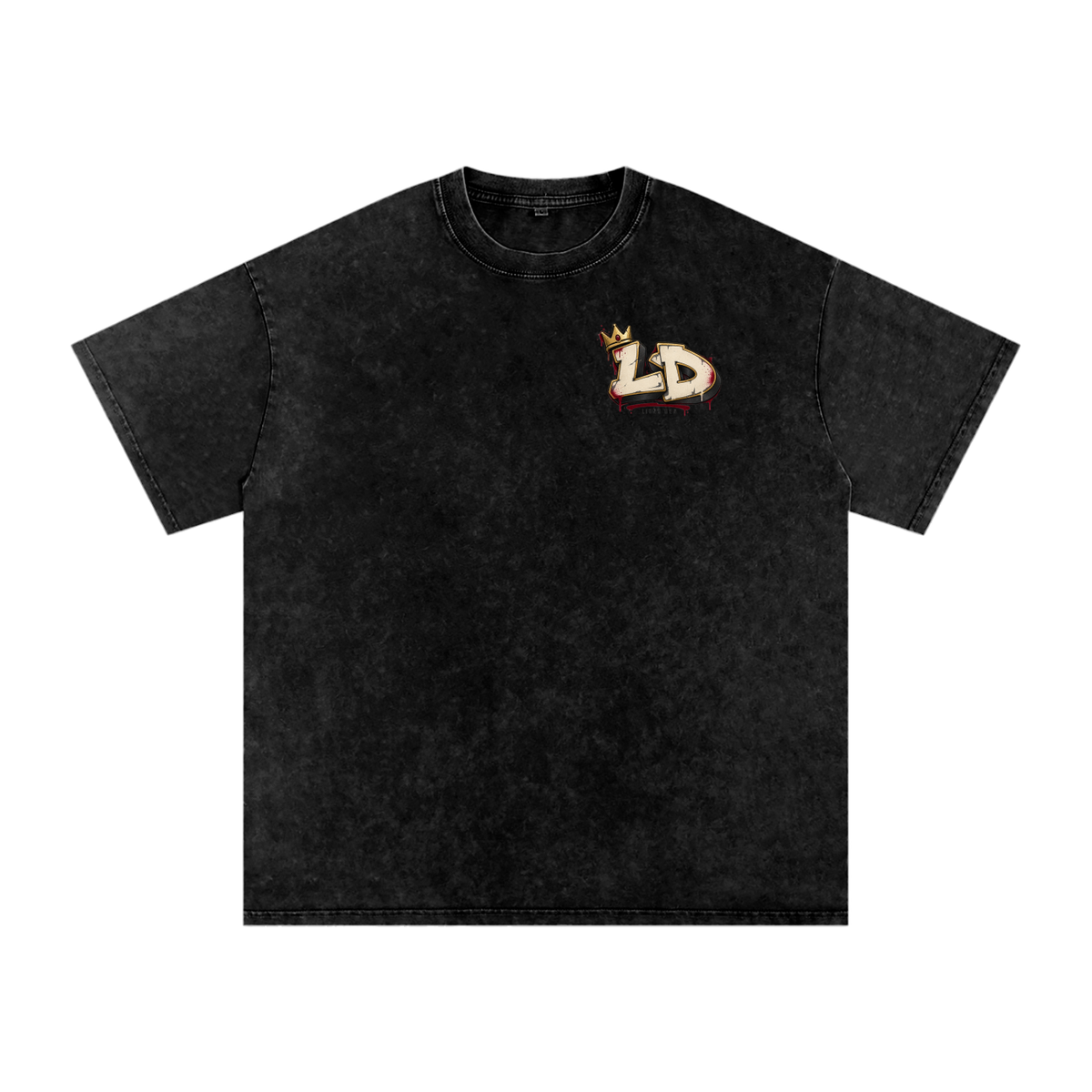 Crowned Not Claimed Snow-Wash Oversized Tee