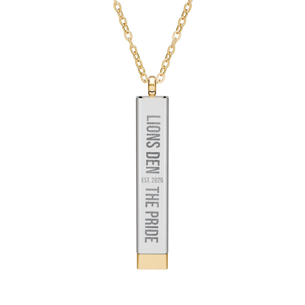 Lions Den Hidden Message Bar Necklace
