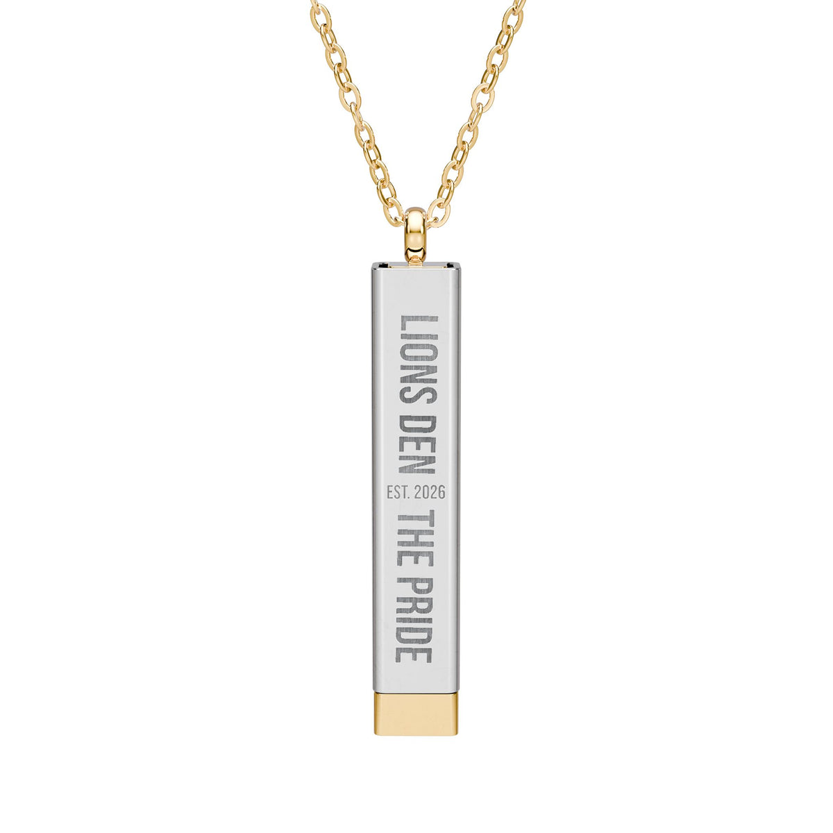 Lions Den Hidden Message Bar Necklace