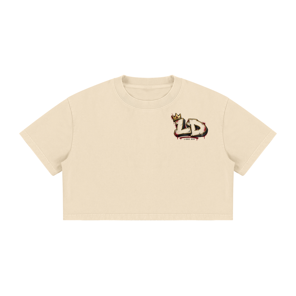 Crowned LD Mineral-Wash Crop Tee