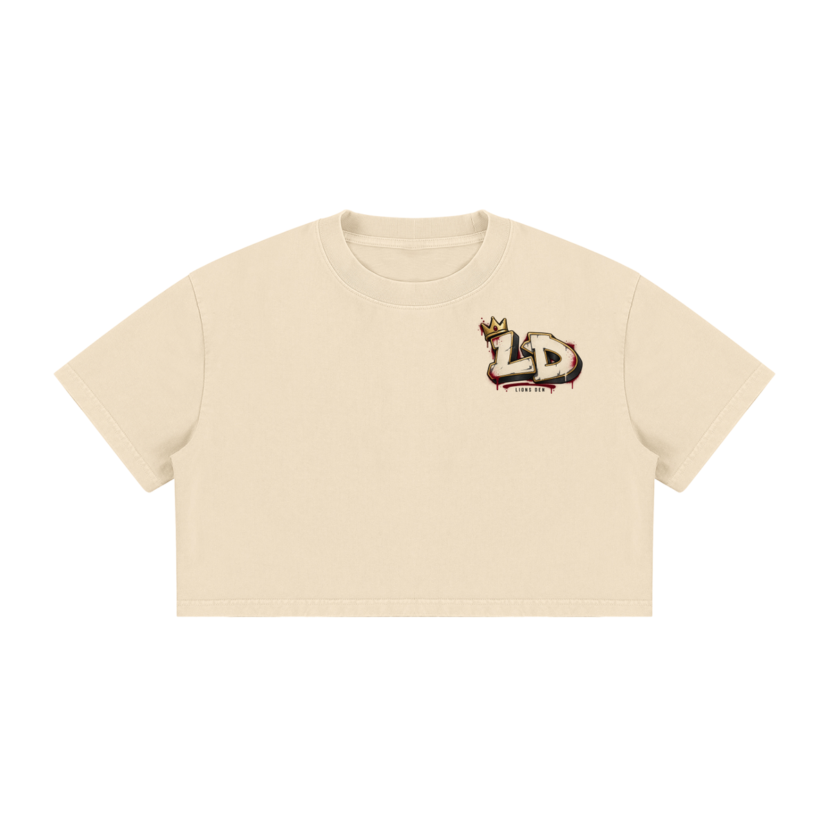 Crowned LD Mineral-Wash Crop Tee