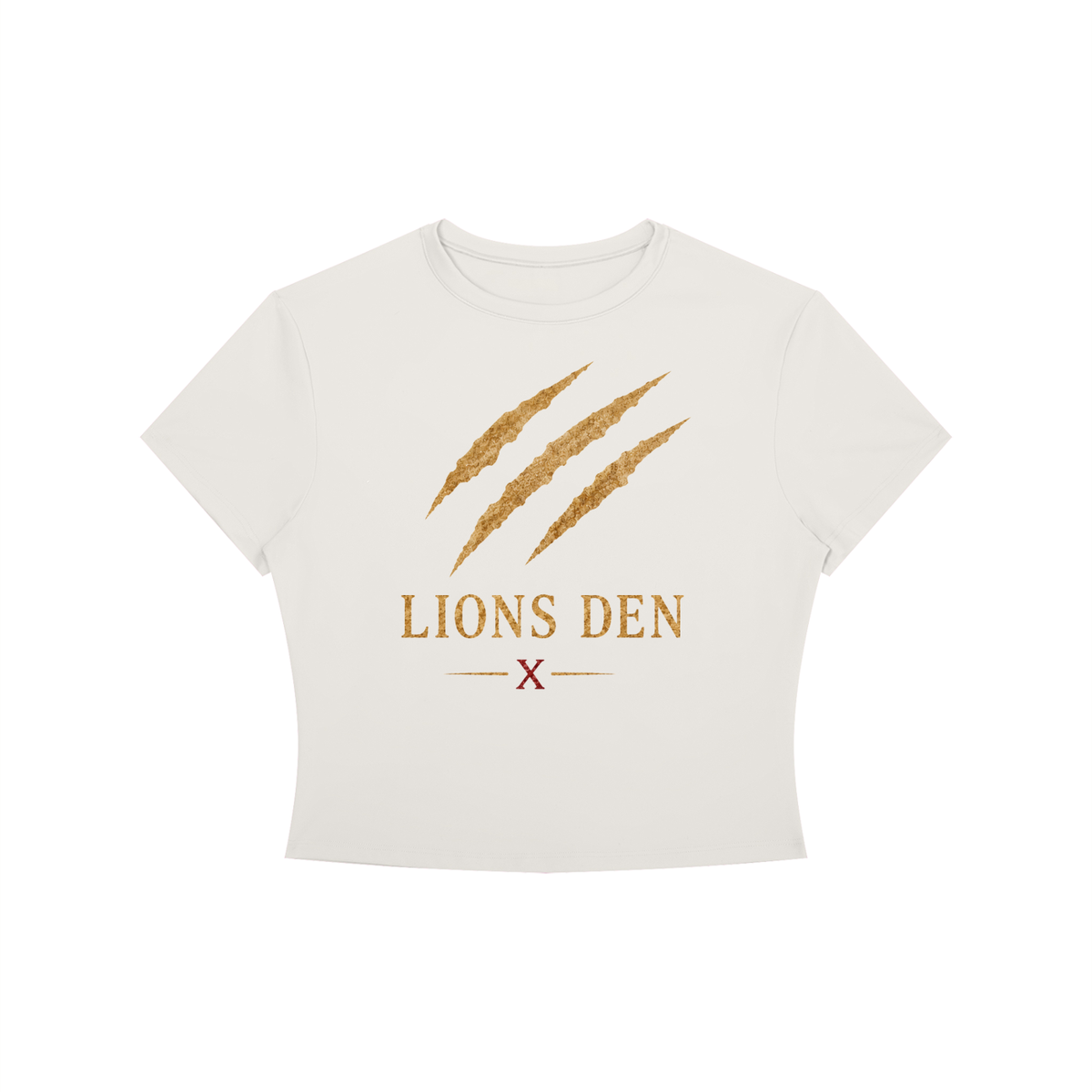 Lions Den Scratch Mark Women’s Cropped Tee