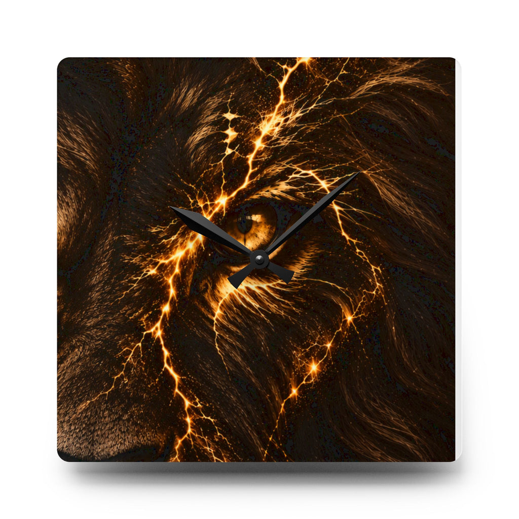 Lightning Lion Acrylic Wall Clock