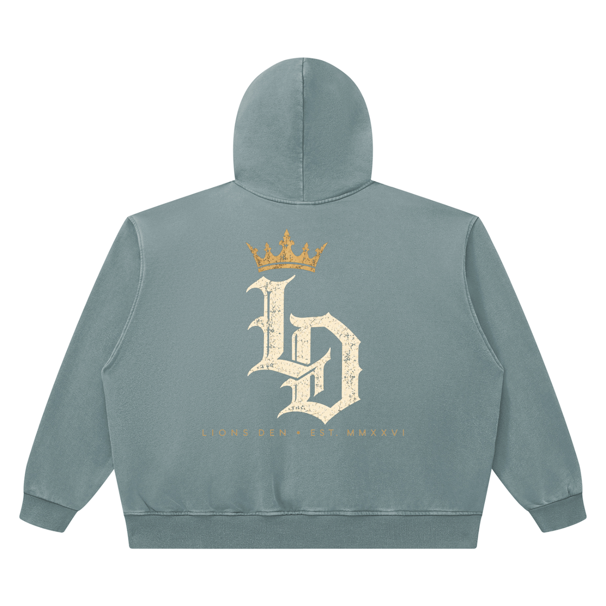 Crowned Gothic LD Heavyweight Vintage-Wash Hoodie