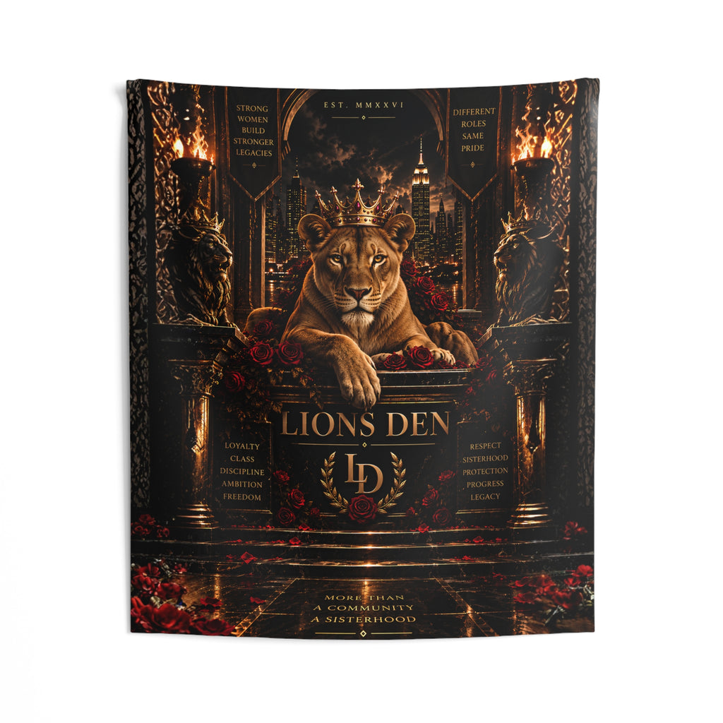 Crowned Lioness Throne Stream Backdrop