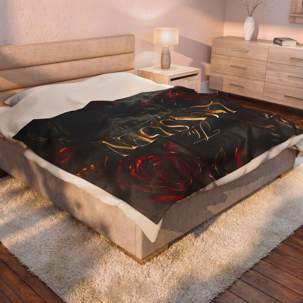 Loyalty Above All Roses Velveteen Blanket