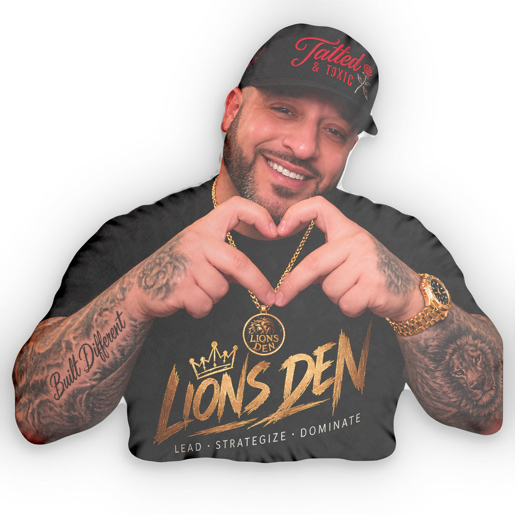 Chris Anthony “Love From The Den” Custom Shaped Pillow