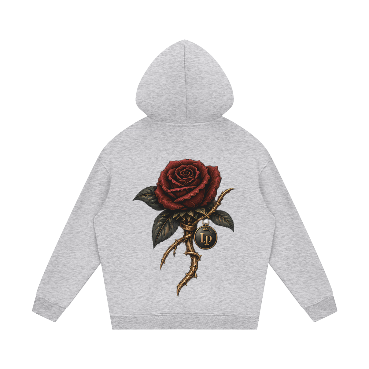 Crowned Rose Medallion Fleece Hoodie