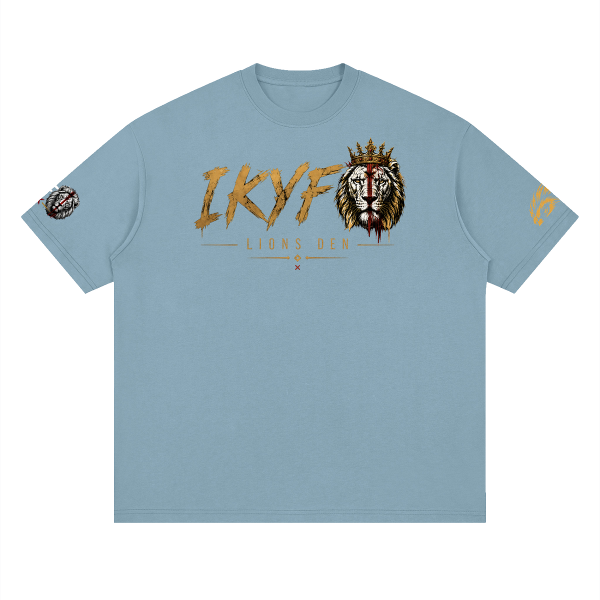 IKYF Lion Streetwear Drop-Shoulder Tee