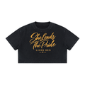 She Leads The Pride Mineral-Wash Crop Tee