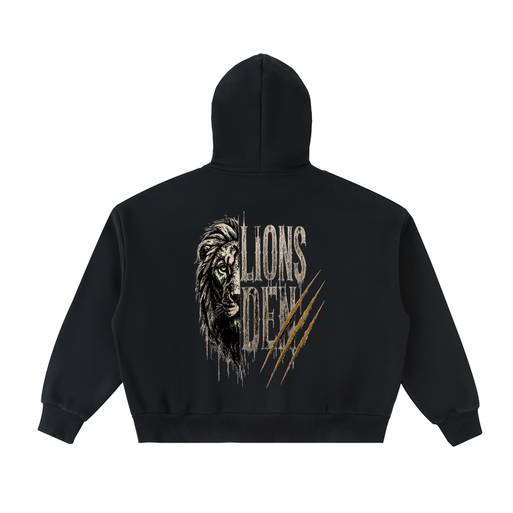Lions Den Scratch Lion Boxy Full-Zip Hoodie