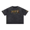 IKYF Lion Mineral Wash Mineral-Wash Boxy Tee
