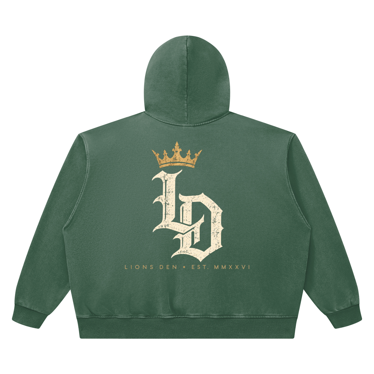 Crowned Gothic LD Heavyweight Vintage-Wash Hoodie