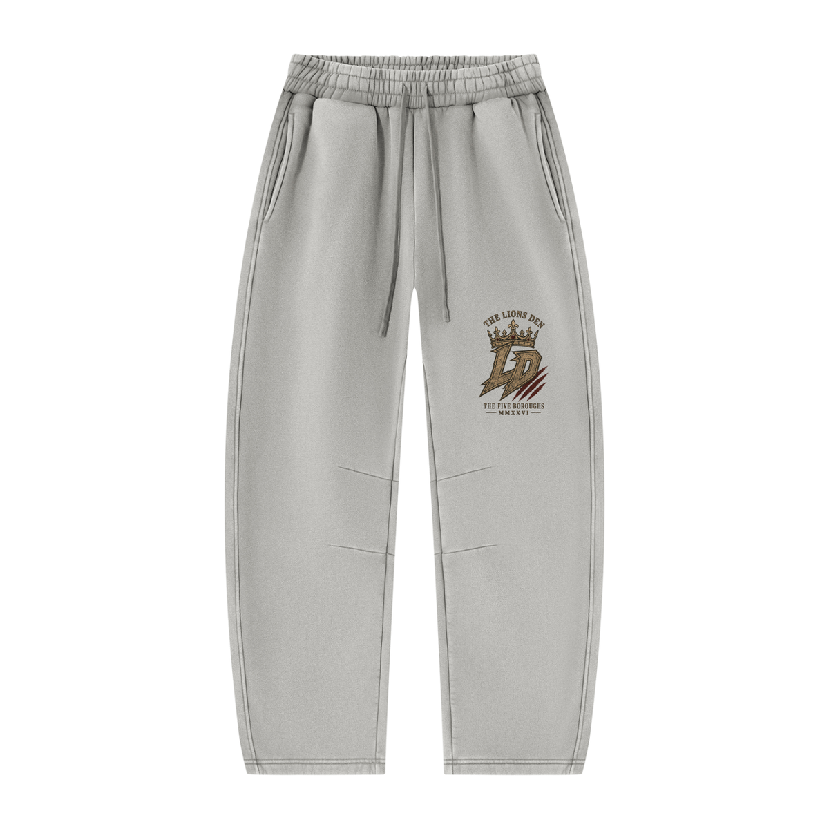 Five Boroughs Crowned LD Barrel-Leg Sweatpants