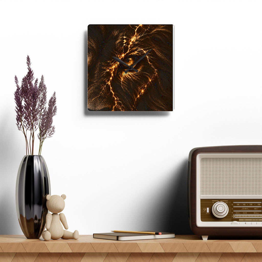 Lightning Lion Acrylic Wall Clock