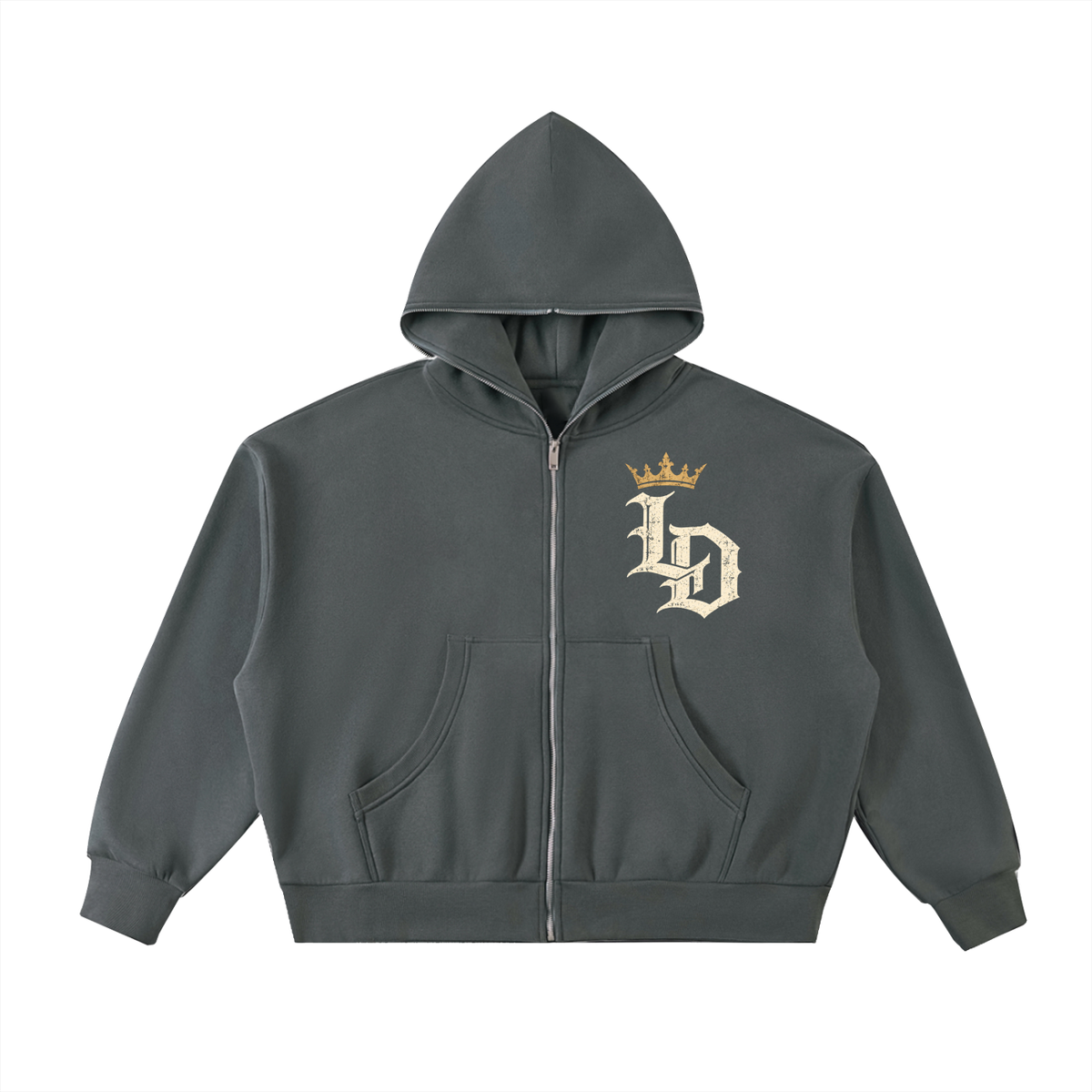 She Walks With Lions Boxy Full-Zip Hoodie