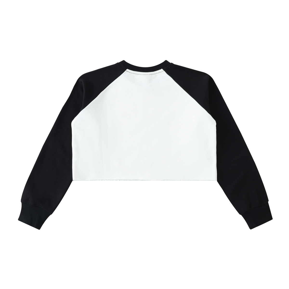 Royal Shield Color-Block Cropped Sweatshirt