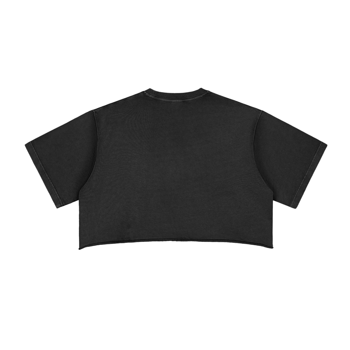IKYF Lion Snow-Wash Raw-Edge Crop Top