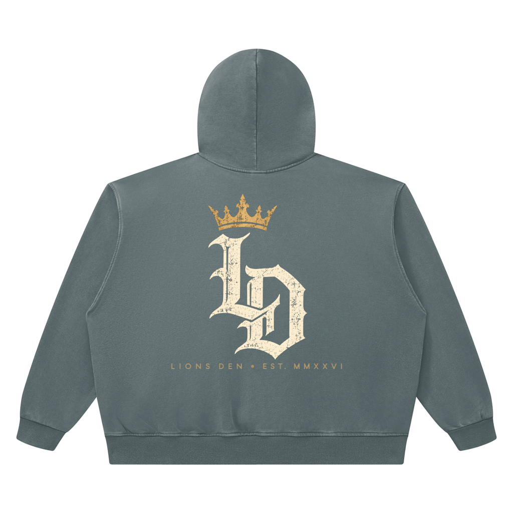 Crowned Gothic LD Heavyweight Vintage-Wash Hoodie