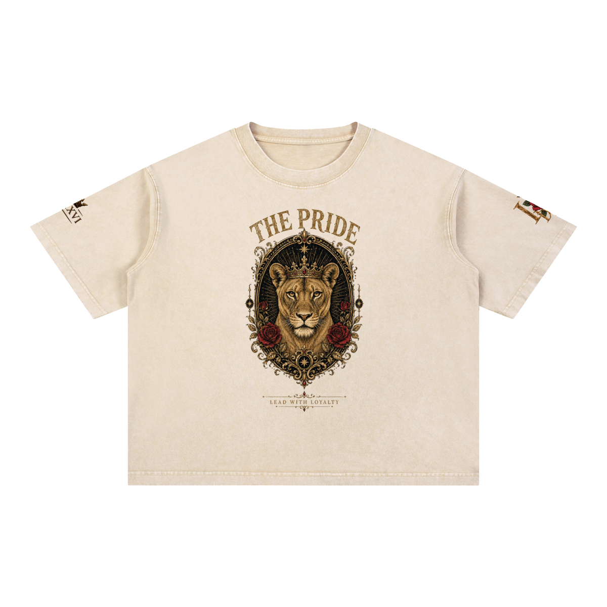 The Pride Lioness Emblem Mineral-Wash Boxy Tee