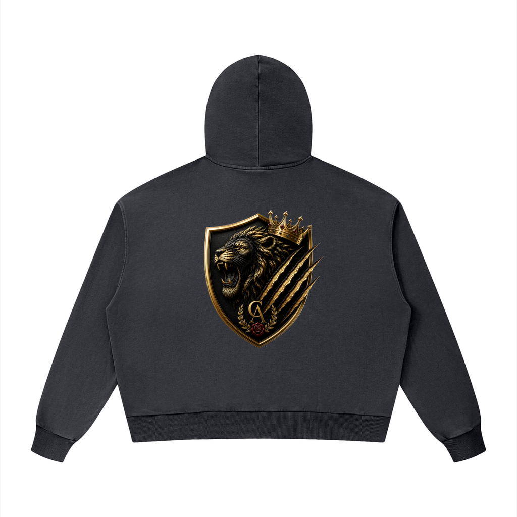 Gold Lions Den Mineral-Wash Boxy Hoodie
