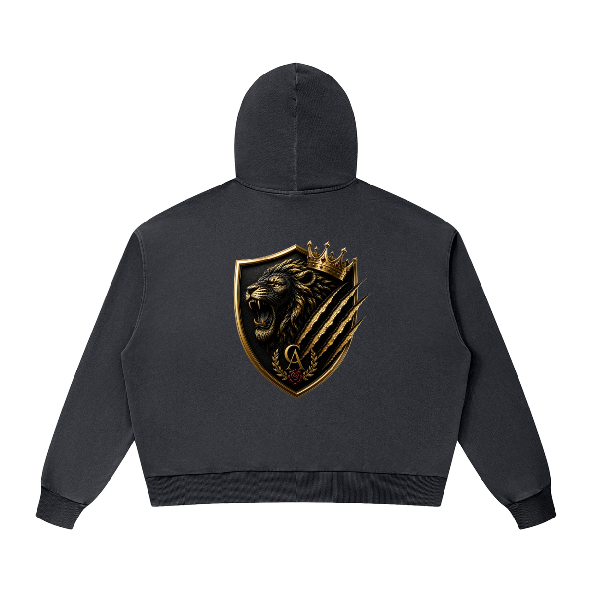 Gold Lions Den Mineral-Wash Boxy Hoodie