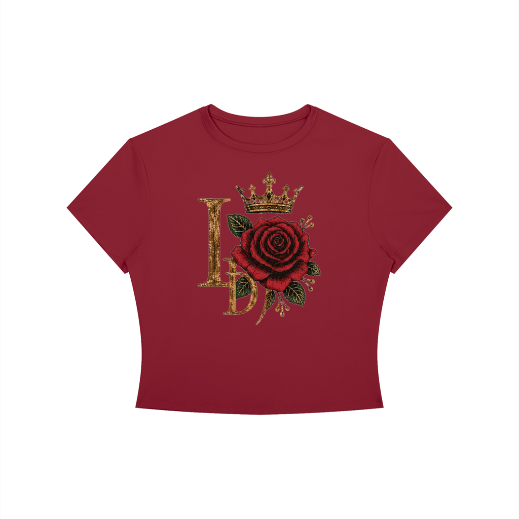 Crowned LD & Rose Women’s Cropped Tee