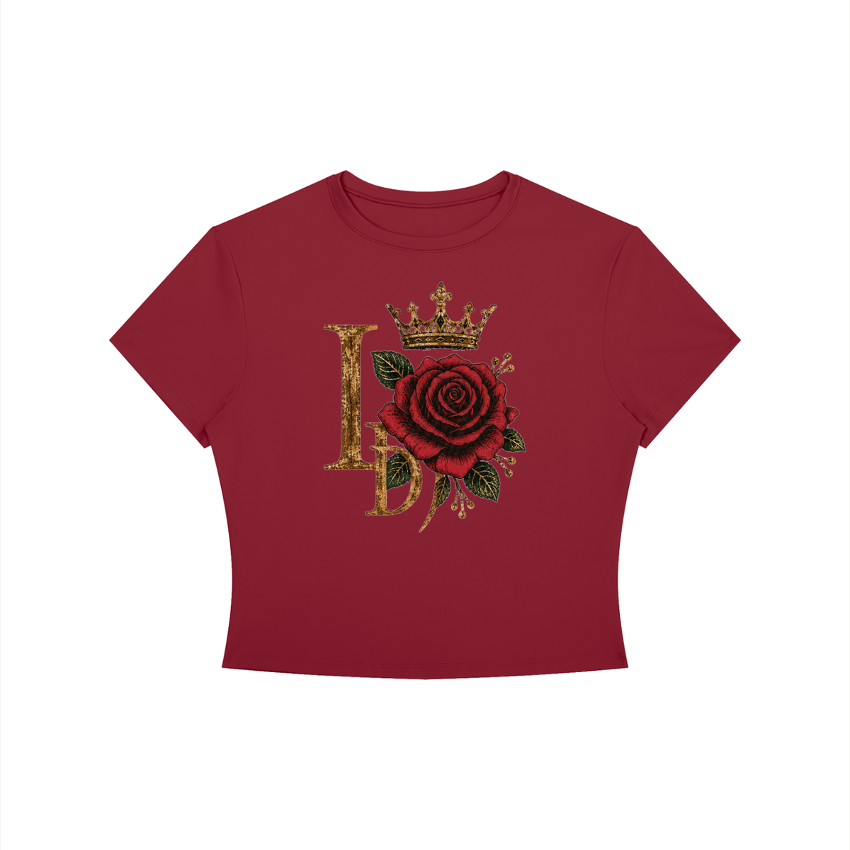 Crowned LD & Rose Women’s Cropped Tee