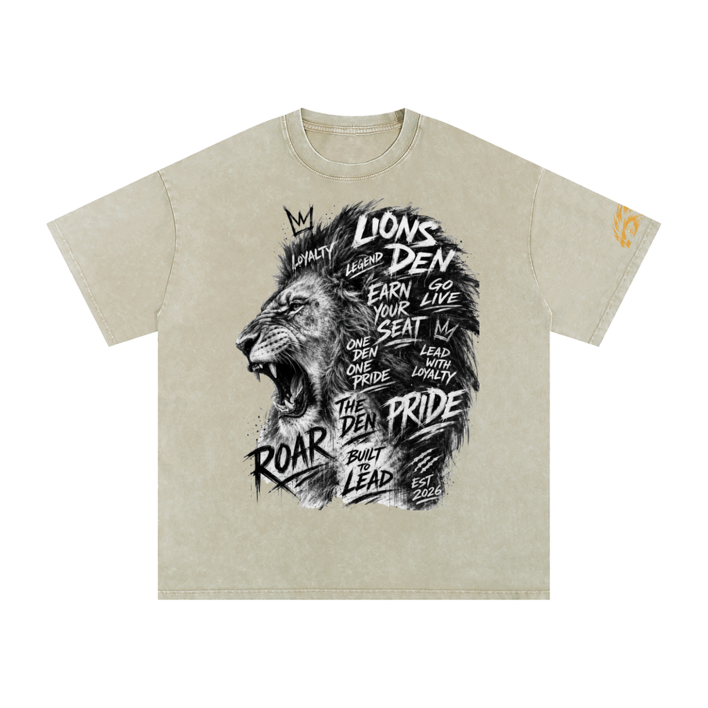 Pride Manifesto Lion Snow-Wash Oversized Tee