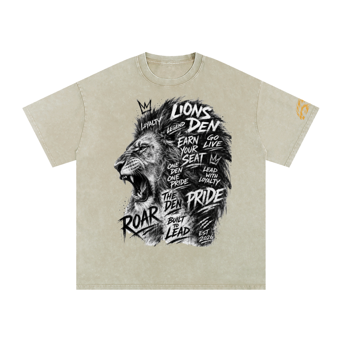 Pride Manifesto Lion Snow-Wash Oversized Tee