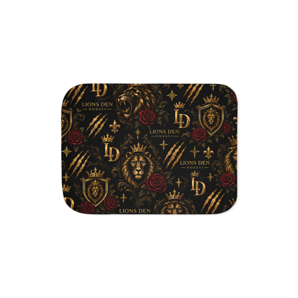 Lions Den Heritage Pattern Sherpa Blanket