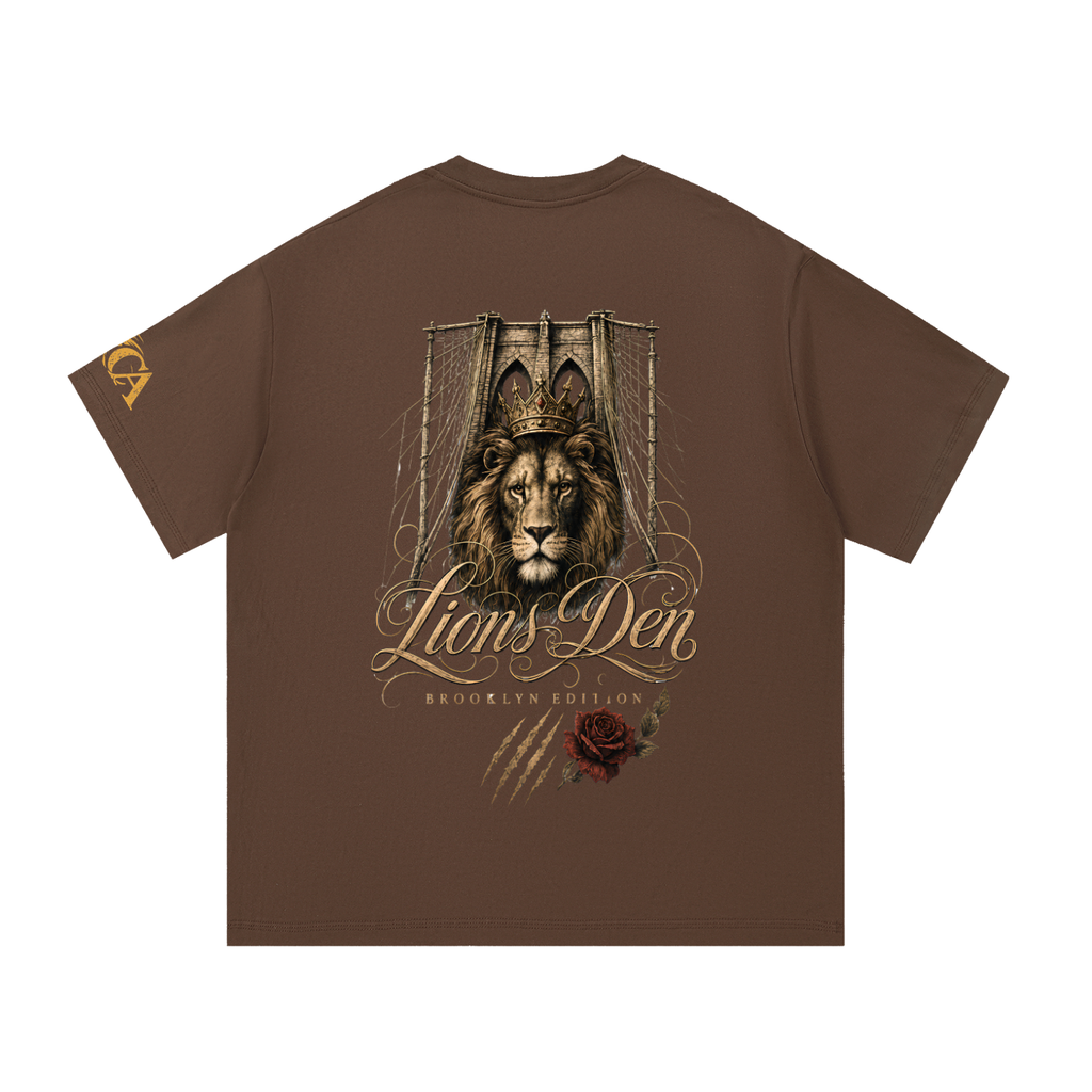Caged Lion and Rose Essential Cotton Tee
