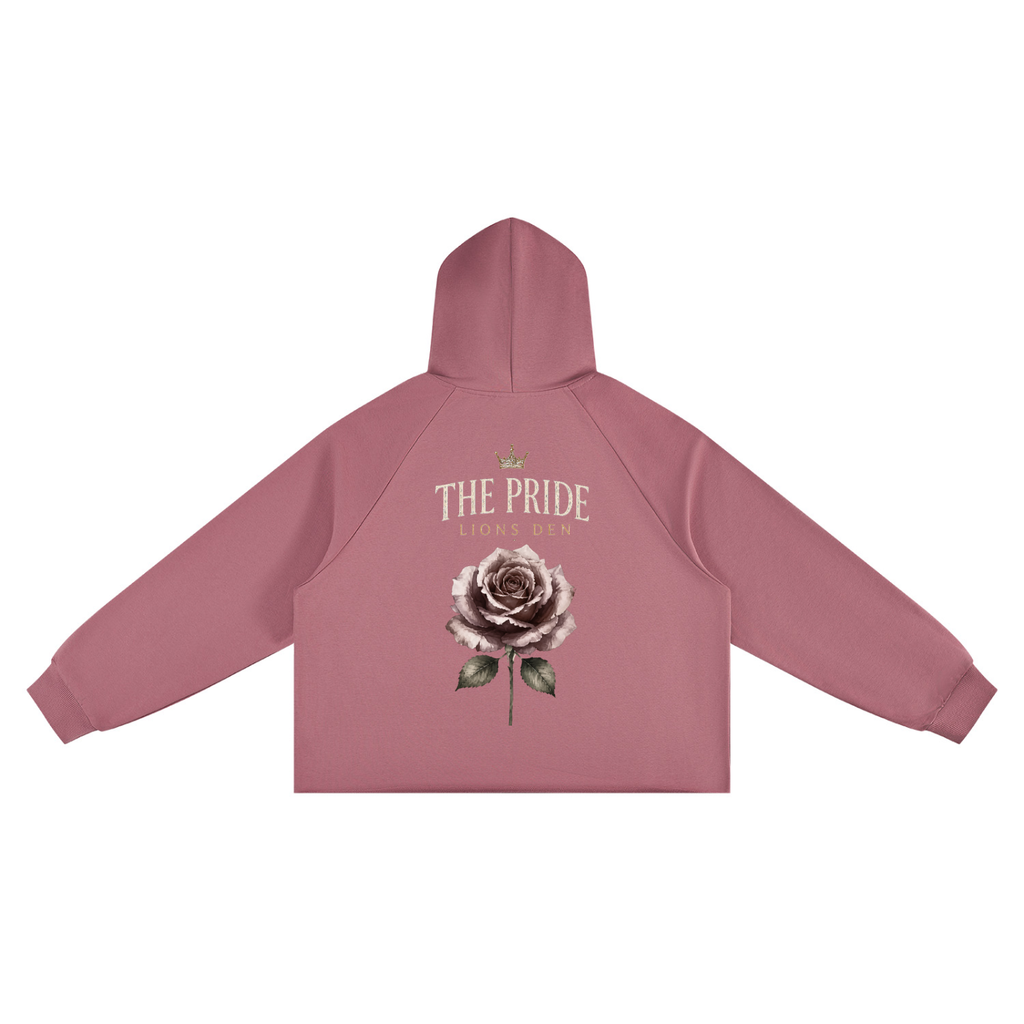 The Pride Rose Vintage-Wash Raw-Edge Hoodie