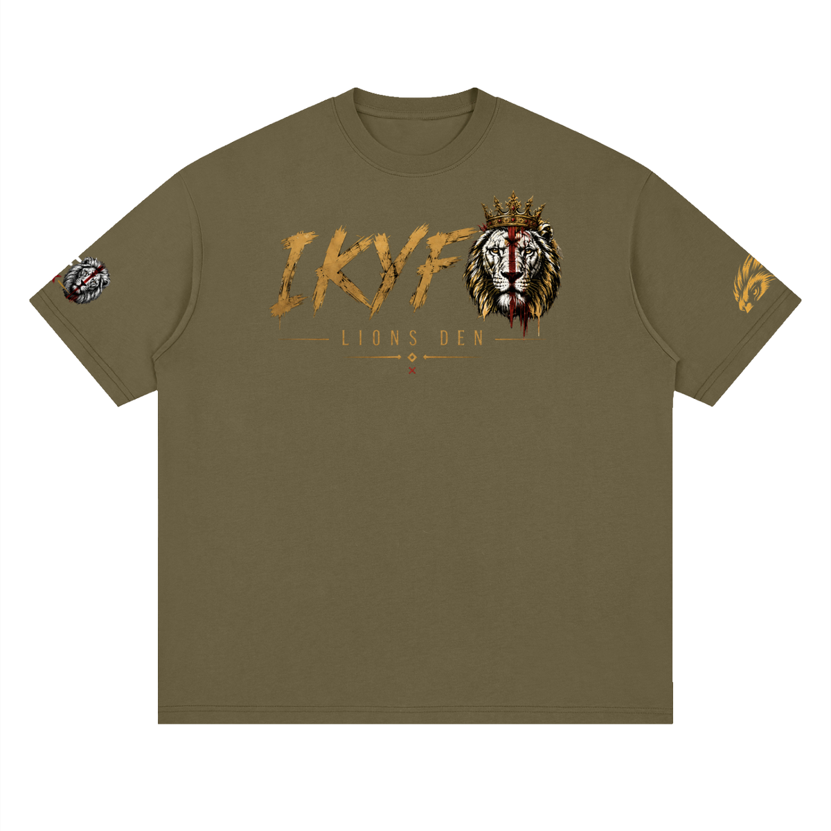 IKYF Lion Streetwear Drop-Shoulder Tee